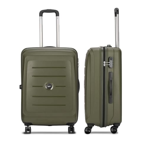 Image of VIP Corsa Check-in 66 Cm (Medium) 8 Wheels Trolley Bags for Travel, Hard Case Lightweight Bag with Combination Lock, Tough Suitcase for Travel (Green)
