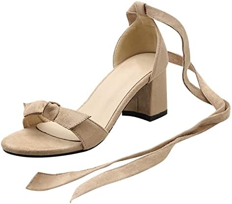 BFYSFBAIG Women Fashion Summer Sandals Chunky Heeled Middle Heel Pointed Toe Buckle Rhinestone Glitter Wedding Party Shoes