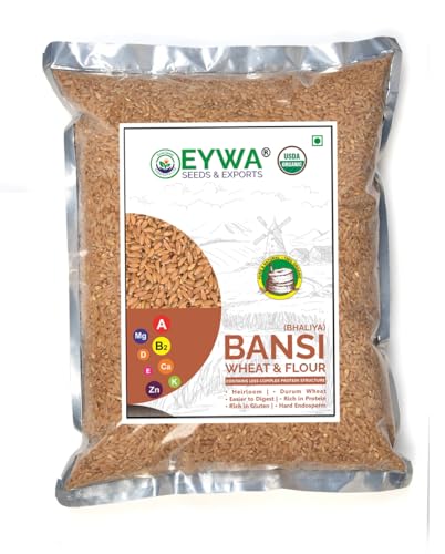 Image of Eywa Seeds & Exports Pvt Ltd Organic Bansi Bhaliya Whole Wheat Grains (2 KG) | Whole Grains For Eating And Cooking | |Bansi Bhaliya Daane | Produce of India from Organic Farms