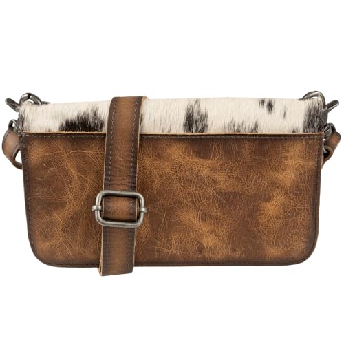 STS Ranchwear Vaquero Evie Organizer STS-34153 Western Zippered Leather Crossbody Wallet w/ 24 Card Slots, Cowhide/Tan4