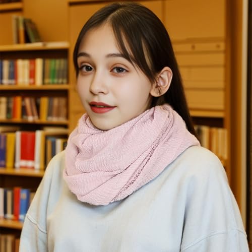 Women Scarf Shawl for All Season 3PCS Scarve Wrap Cotton Hemp Mixed Color2