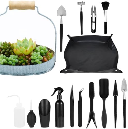 Garden Tool Set, 16pcs Home Interior Kits Gardening Tools Gardening Set | Hand Tool Kit, Bottle Plant Accessories