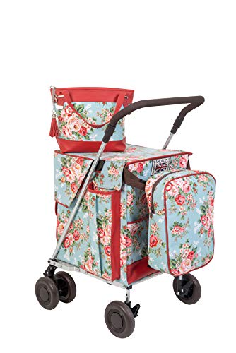 Sholley Premium Range 'The Chelsea Combination'  Carrito de la compra plegable, 4 ruedas, 6 ruedas, carrito de la compra, bolso de mano, bolsa fría y bolsa separadora interna gratis