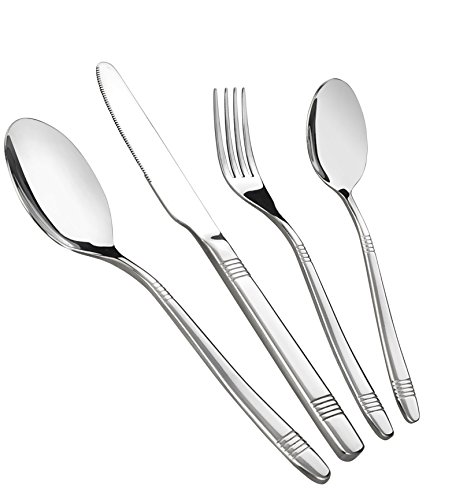 Bblie 32-teilig Edelstahl-Besteck für 8 Personen, Rostfreies Besteck Set, Essbesteck