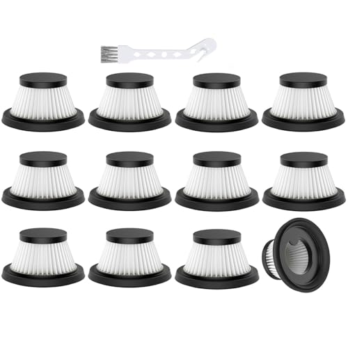 Image of 12 Pack Vacuum Filter Replacement Compatible with Compact Cordless Vacuum Cleaner as Seen on TV, Washable and Reusable Vac Replacement Parts