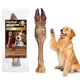 Pezuñas de Vacuno Deshidratadas para Perros, Palitos Masticables Naturales y Duraderos para Perros Agresivos y Fuertes Hueso Dental de Ternera de Ingrediente Único Hoof Beef Bone Treats (200g)