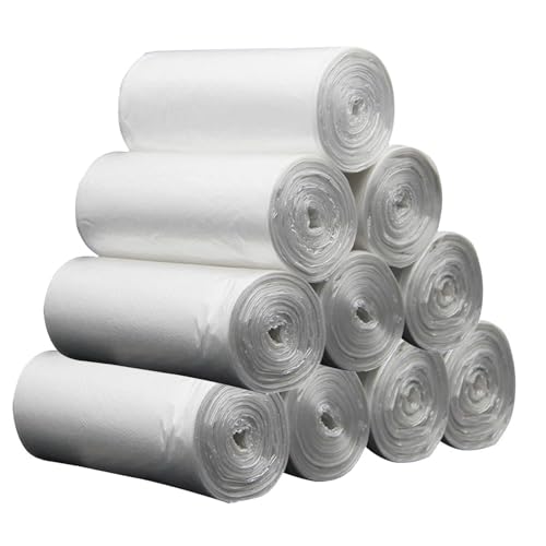 Bolsas de basura transparentes de 2 galones, 300 unidades, desechables, de plástico, a prueba de fugas, para baño, multiusos, para interiores, polietileno grueso