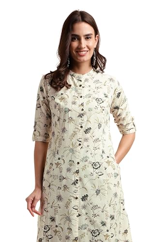 Image of MIRCHI FASHION Women Rayon Sequin Embroidery and Polka Dots Print Straight Kurta