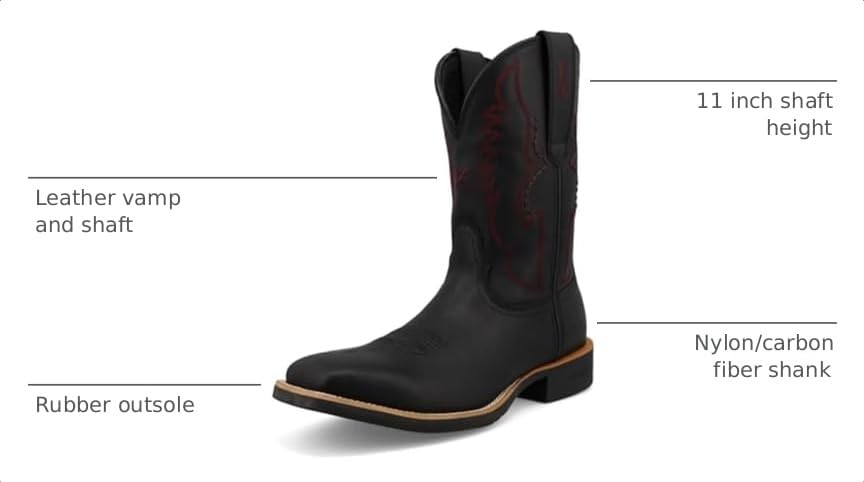 Image of Twisted X Mens 11 inch Pull On Tech X Western Boot