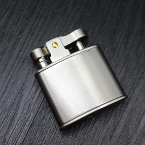 Image of Smoke King Vintage Retro Classic HY695 Silver Trench Lighter | Refillable Kerosene Lighter | Stainless Steel Windproof Pocket Lighter