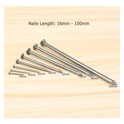BUUV Wood Nails Flat Round Head Carbon Steel Decorative Furniture Hardware Wire Nail 16mm-100mm Length miniatura 3