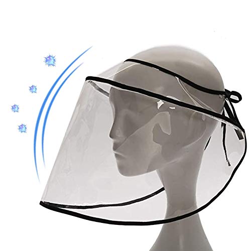 RINGLICHT F Capucha Protectora Visera Pantalla Sombrero Protectores Faciales De Seguridad Transparente Anti-Vaho Anti-UV Visor para Laboratorio/Cocina/Al Aire Libre Cover