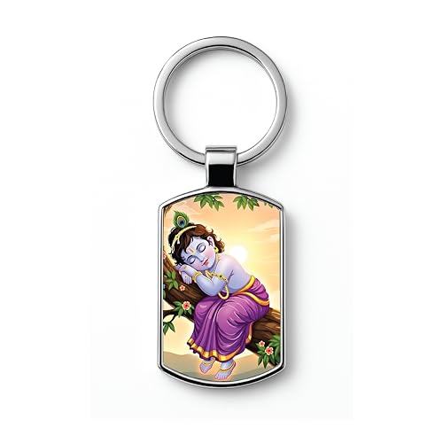 Image of Stylish Metal Keychains with Permanent Glossy Print - Inspirational Quotes & Spiritual Designs - Perfect Key chains for loved ones, Personal Use, Gifts & Return Gifts