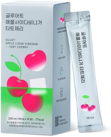 （21:30時点） 【Gluet(グルアート)】アップルサイダービネガー 16ml x 15ea,240ml (パイナップル味) スティックタイプ りんご酢 希釈用 ドリンク 炭酸水に混ぜる 飲料 マザー入り (1, タートチェリー味)