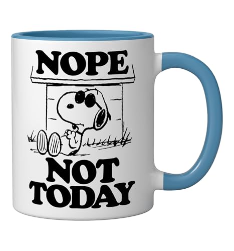 Taza cerámica Peanuts Joe Cool 11 oz Azul/Blanco miniatura 2