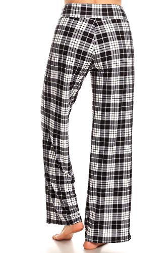 Image of Leggings Depot Women's Wide Leg Drawstring Pajama Pants for Lounge, Sleep