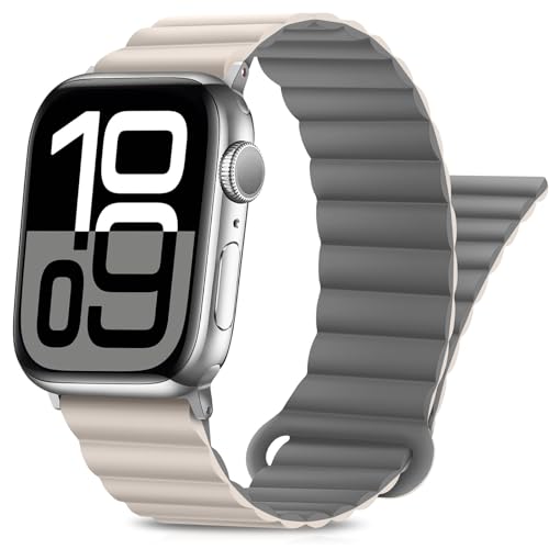 Bracelet Apple Watch 44mm pour iWatch Série 10 et 9, style bicolore sport et bureau