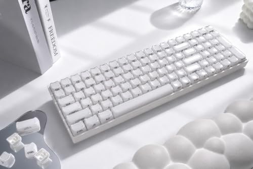 Image of ZORNHER ZH100 Foundation Mechanical Keyboard,98% Pink Creamy Keyboard with Number Pad,Full Size Gaming Keyboard Cute,Jelly MOA Profile Round Keycaps,Creamy Sounding Linear Switches,PC Gaming