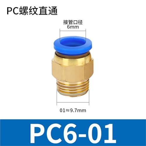 Conector rápido neumático PC6-01 soluciona desconexiones de manguera 3