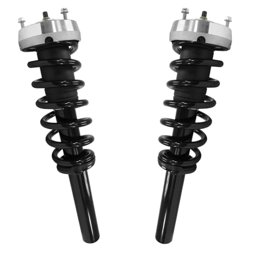 Image of Detroit Axle - 6pc Front Struts Kit for BMW 2008-2014 X6 2007-2013 X5, 2 Struts with Coil Spring Assembly 2 Outer Tie Rod Ends 2 Sway Bar Links 2009 2010 2011 2012 Replacement Suspension