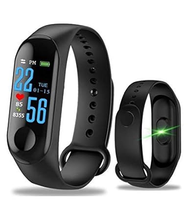 HUG PUPPY Action Camera Bluetooth Fitness Smart Fitness Band for Men Women and Kids Activity Tracker (Black) (Black)