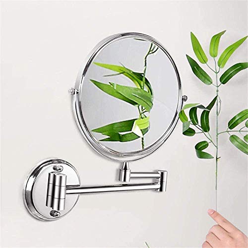 Miroir de rasage télescopique pliant double face avec zoom 3x - 4