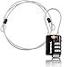 TSA Approved Cable Luggage Locks plus Bonus 4 Foot Steel Cable Lumintrail Combination Travel Security Lock - 1 Pack, Black