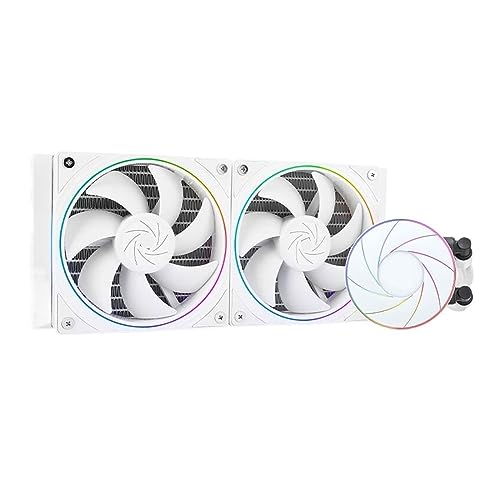 Radiateur de refroidissement à eau AE 240 BK V2 PC gaming noir et blanc - 3