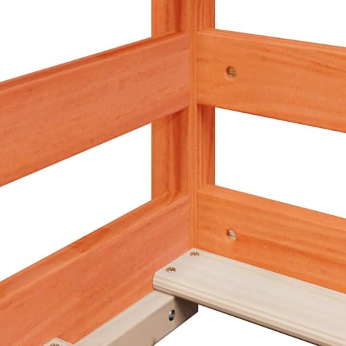 Vidaxl Letto Bambini Con Tetto Marrone Cera 80X160 Cm Massello Pino, Letto Per Bambini In Legno, Arredo Per Bambini, Giroletto Per Bambini - 4