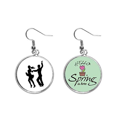 Pendientes de bailarina dueto danza pendientes de primavera colgante decorativo joyas