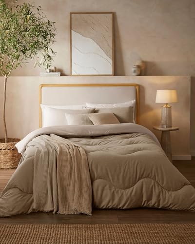 Night Lark Bettdecke ohne Bezug, weiche Web-Kollektion, weiche Luxus-Bettwäsche, maschinenwaschbar, hypoallergen (natürlicher Hafer, 4,5 Tog –...