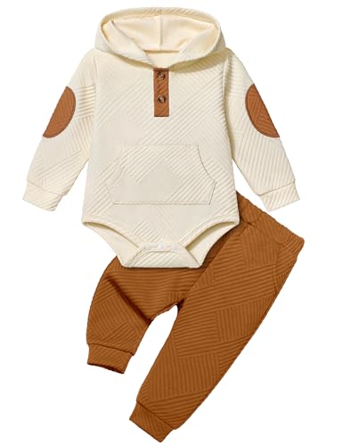 Image of Fommy Baby Boy Clothes Colorblocked Long Sleeve Hoodie + Long Pants 2PCS Fall Winter Outfits Set