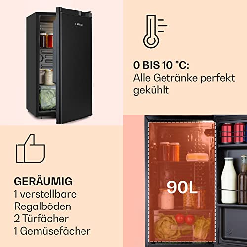 Mini-Kühlschrank Klarstein Obsidian mit 91 Litern Fassungsvermögen