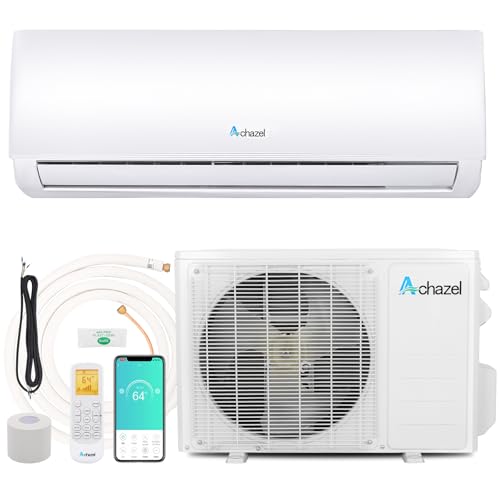 ACHAZEL 9,000 BTU 19 SEER2 Wifi Enabled Mini Split Air Conditioner & Heater, 115V Energy Saving Wall...