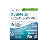 OraCoat XyliMelts Dry Mouth Stick-On Melts, Mild Mint, 40 Count