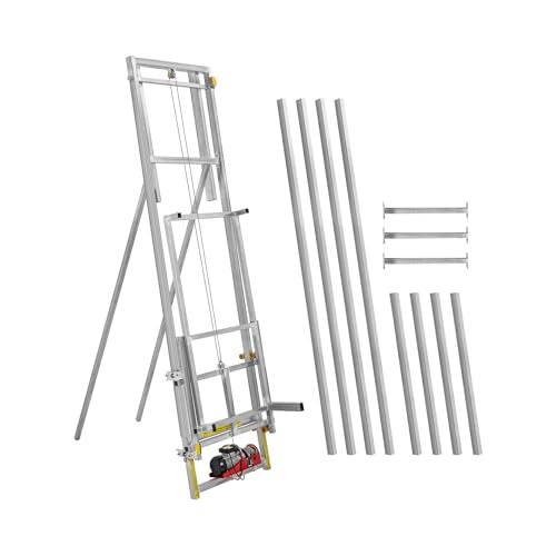 MSW Monte-matériaux 10 m jusqu'à 200 kg Version Verticale également pour toits Plats - Monte-Charge de Chantier Monte-tuiles Échelle Monte-Charge...