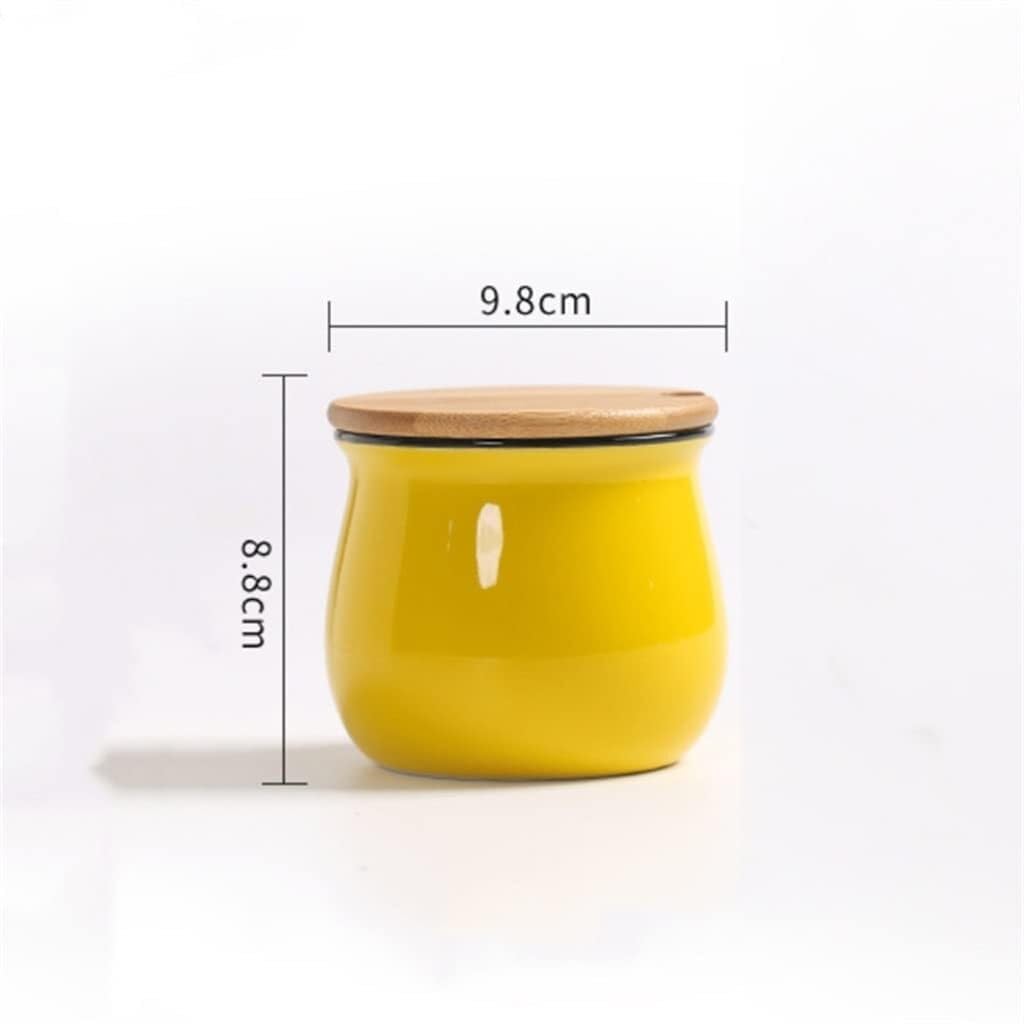 Ceramic Spice Shaker Salt and Pepper Jar – Kitchen Storage Container with Dust-Proof Lid Stylish Holder for Home Cooking
