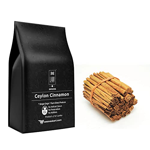 looms & weaves - Fresh Srilankan/Ceylon Cinnamon Quills (Cinnamomum verum) Dalchini - H1 Grade Cinnamon Spice from Sri Lanka, True Cinnamon - 100 gm