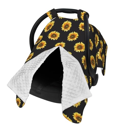 Image of Sunflower Baby Car Seat Cover for Baby, Nursing Cover for Mom, Sunflower Baby Items Stuff