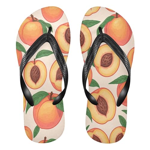 Burbuja Peach Flip Flops for Women Men, Soft Thong Sandals Rubber Slippers for Pool Beach Essentials