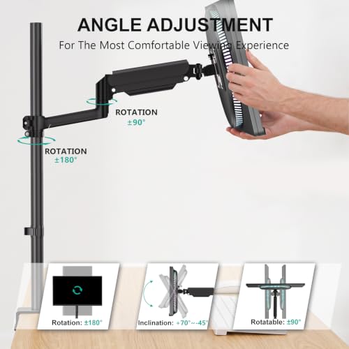 Image of WALI Extra Tall Monitor Mount for 13-40 inch Computer Screens, up to 22 lbs