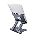 Price comparison product image Tablet Stand,Aluminum Adjustable Foldable Eye Level Solid Stand Holder (up to 15-inch) for Microsoft Surface series tablets, iPad series, Samsung Galaxy Pads, Amazon Kindle Fire etc.Grey