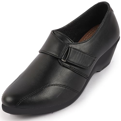 Image of FAUSTO Women's Outdoor Fashion Hook and Loop Platform Heel Wedges