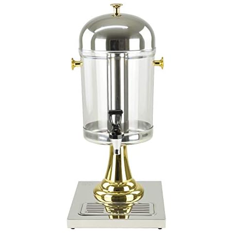 Saft-Dispenser Getränkedispenser Saftspender 1 x 8 Liter mit Kühlelement -gold Cover