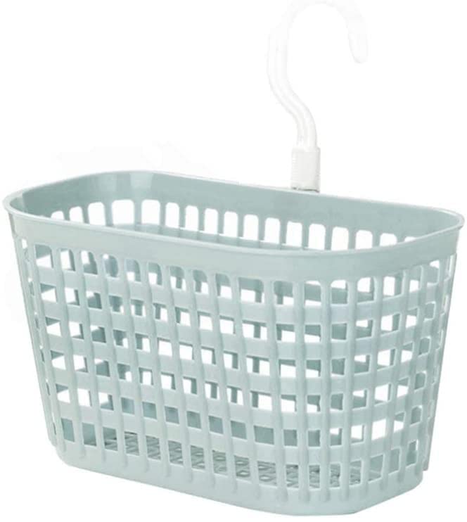 Reusable Plastic Hanging Shower Caddy Kitchen Bathroom Storage Basket with Rotatable Hook Deft and Fashion