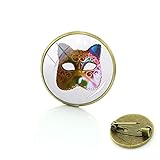 Qualitativ hochwertig Klassische venezianische Masken-Brosche für Damen, Herren, Kleid, Maske, Party-Schmuck