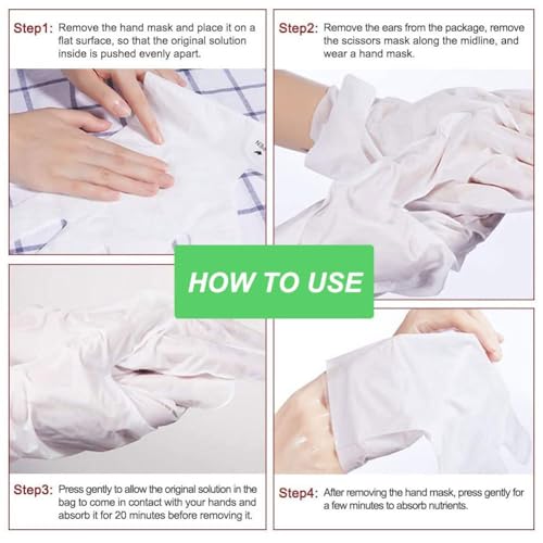 5 pack Hand Mask Moisturizing Glove, Hand Peel Mask Exfoliating Gloves, Hand Repair Glove for Dry Hands Treatment, Remove Dead Skin, Rough Skin, purple Honey Milk - Image 6