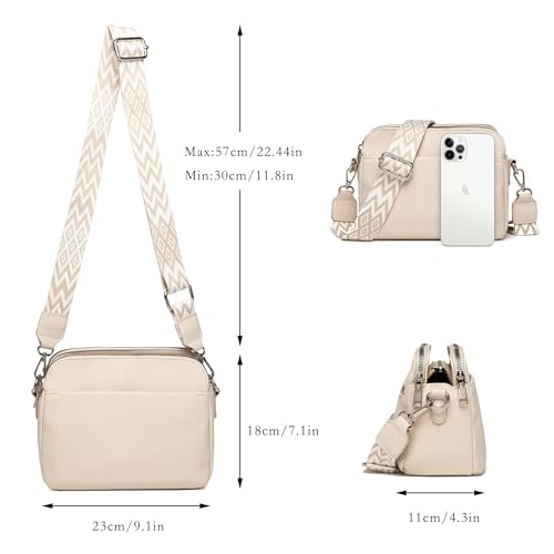 Makukke Crossbody Bags for Women, Vegan Leather Small Shoulder Handbag, Purses for Women with 2 Adjustable Shoulder Strap4