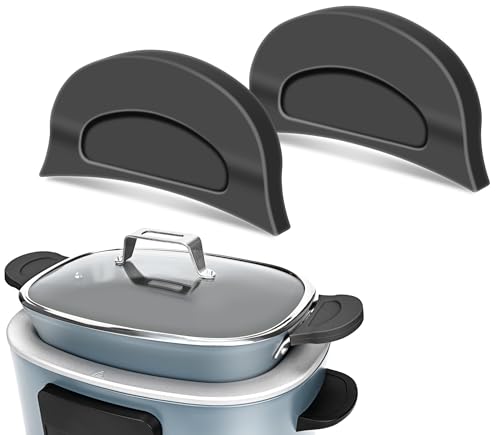 Image of for Ninja Crockpot Slow Cooker Silicone Pot Handle Cover, for Ninja Foodi Possiblecooker Pro Silicone Handle Cover, Sleeve, Holder, Glove,Grip,Kitchen Accessories,Heat-Resistant,No More Hand Burns