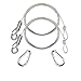 2 pièces de câble de suspension réglable de 1.5mm * 2m, câble métallique haute performance, peut être utilisé pour suspendre des cadres, éclairage, max 30 kg (Câble métallique + crochet à ressort)